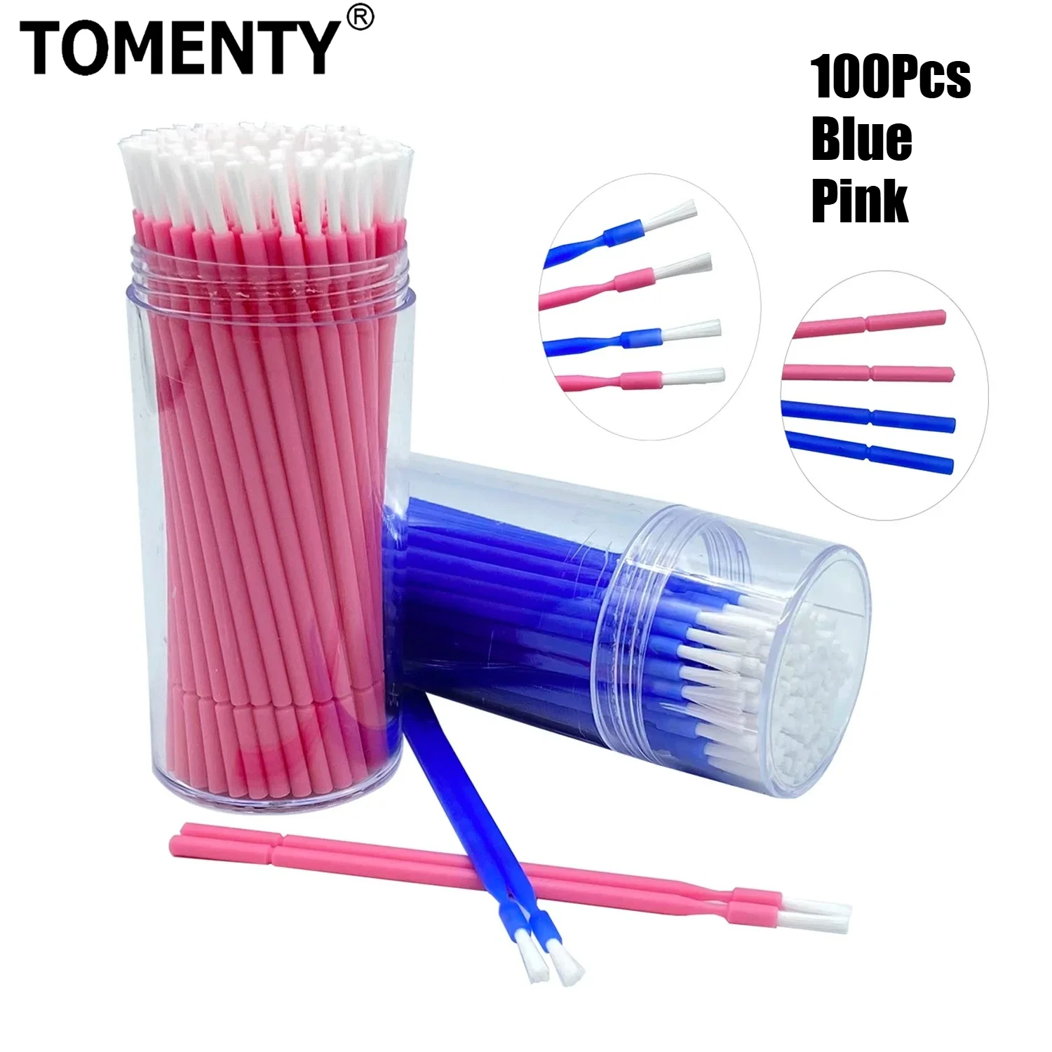 100Pcs/Bottle Dental Disposable Micro Brushes Bendable Long Shank Applicators Brush Teeth Whitening Oral Dentist Cleaner Tools