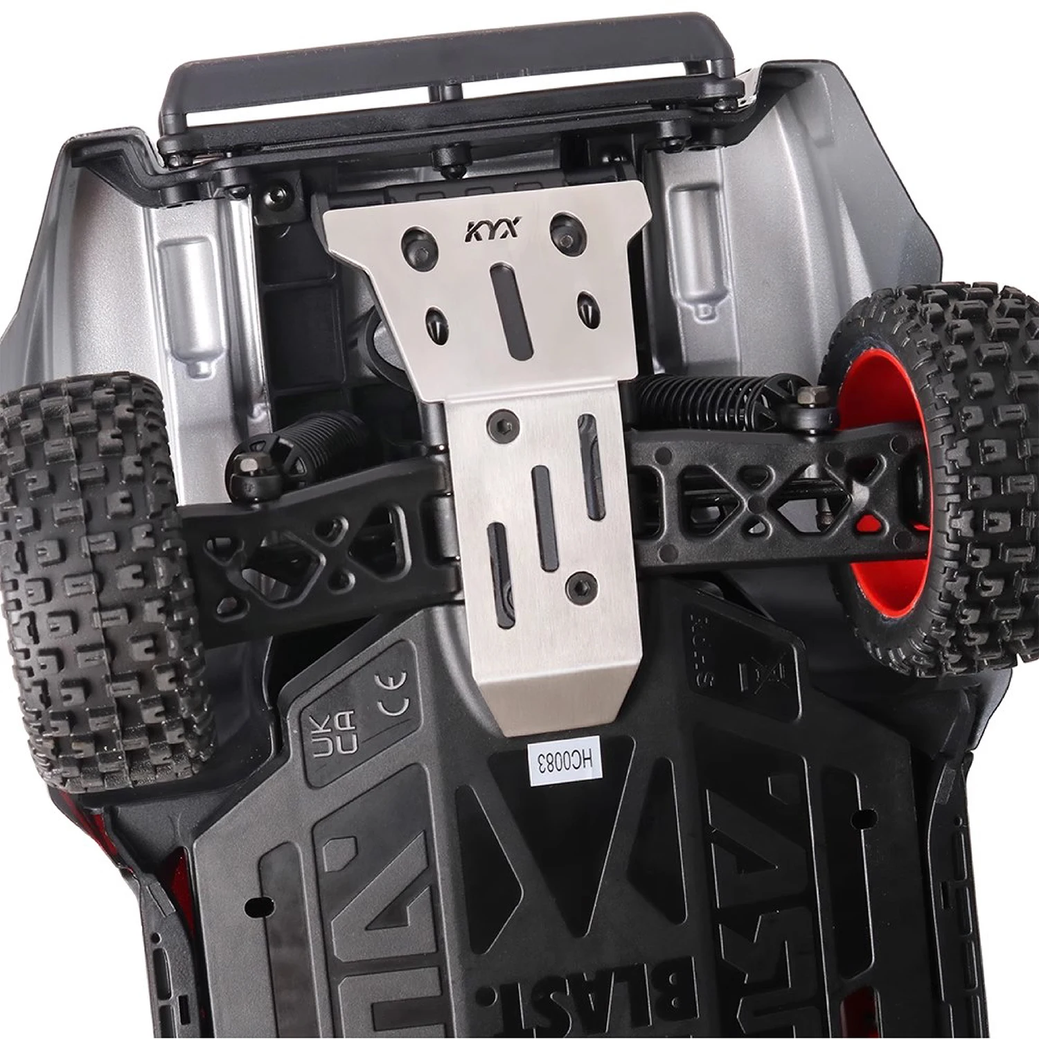 Proteção de armadura de chassi dianteiro e traseiro de metal para peças de atualização de carro Arrma RC 1/14 Mojave Grom
