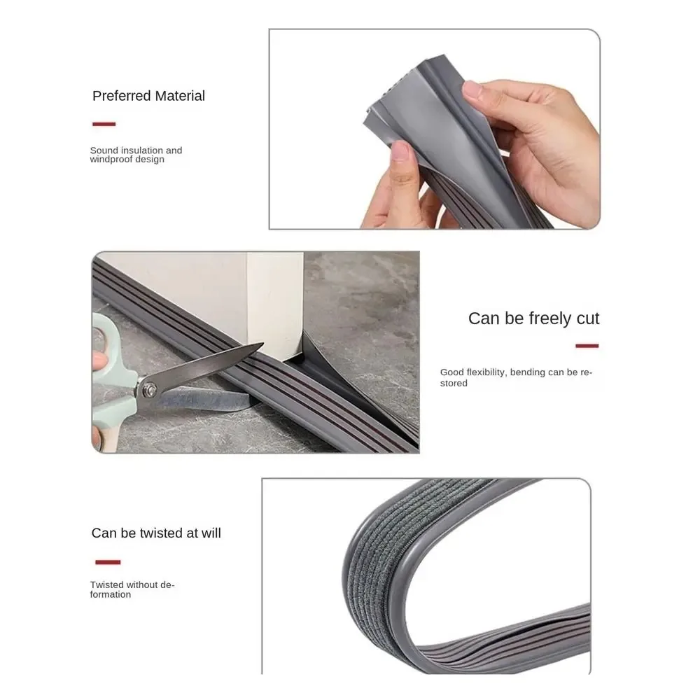 1pc 93cm New Door Seal Strip Flexible Anti Collision Door Draft Stopper Soundproof Window Weather Stripping Window