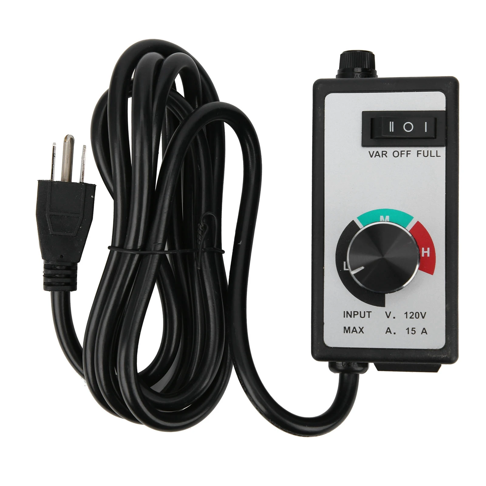 Fan Speed Controller Fan Variable Adjuster Fan Speed Controller Variable Adjuster Electronic 120V 1500W 15A US Plug 2 Meter Cord
