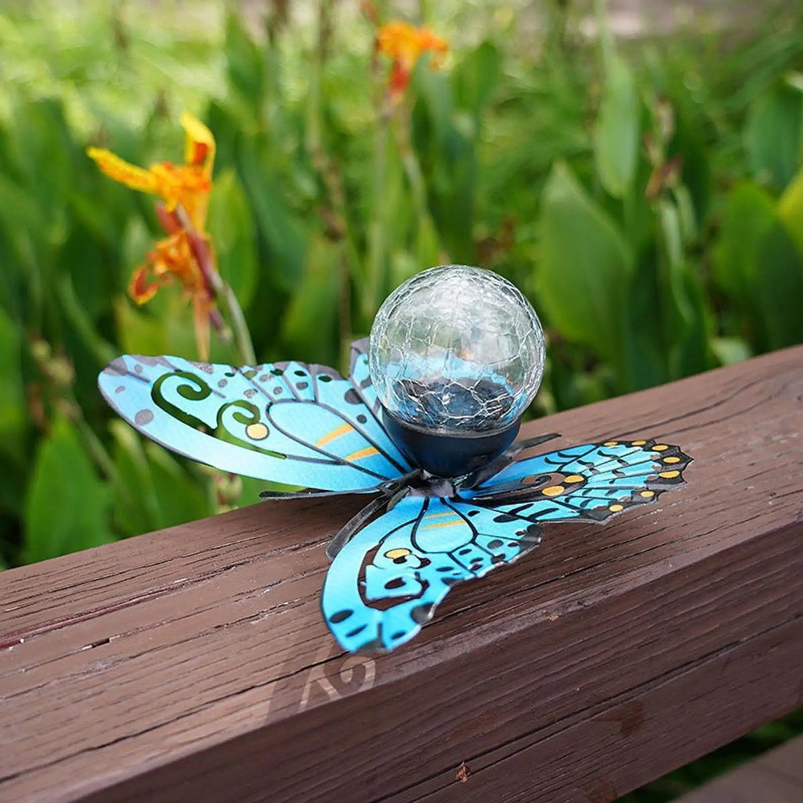 

Солнечный свет в форме бабочки, газонная лампа, железное произведение искусства, уличное украшение для сада для столешницы, лужайки, банкета, вечеринки