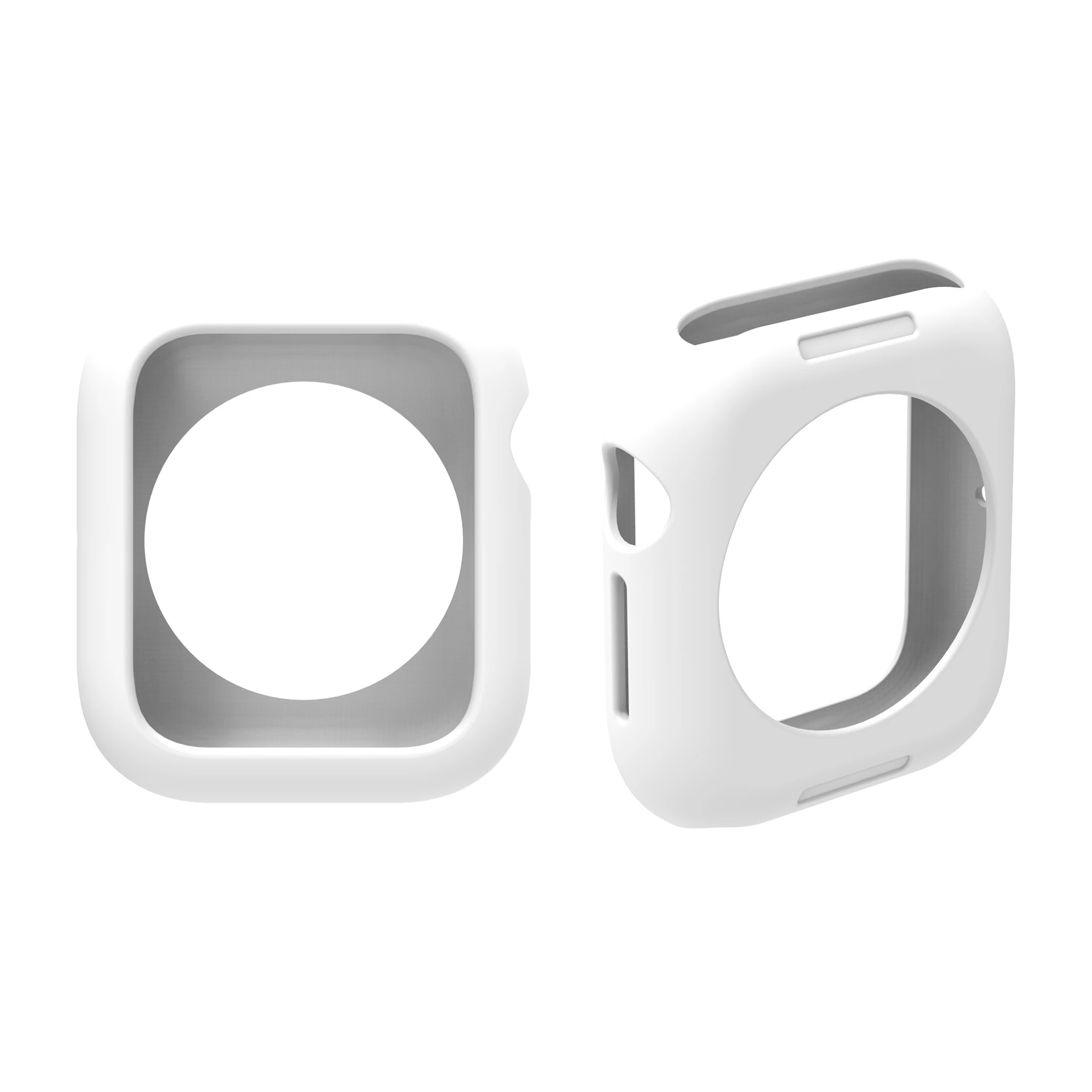 For Honor Band 5 Watch Case Soft Silicone Hollow Watch Frame Cover - White