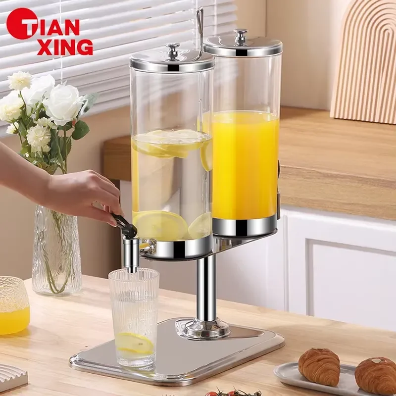 360 Rotary Grain Rice Dispenser Plastic Bucket for Dry Food Storage Catering Equipment Juice Beverage Container Large