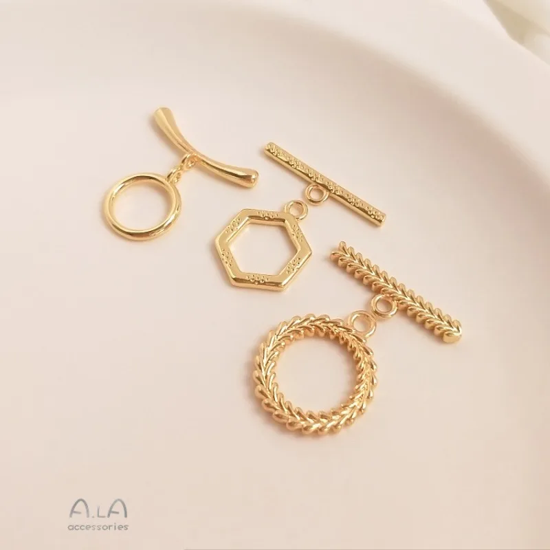 Gold Color Retention Magnetic Necklace Buckle Pearl Crystal Hand Button Head Connecting Buckle DIY Jewelry Accessories Wholesale