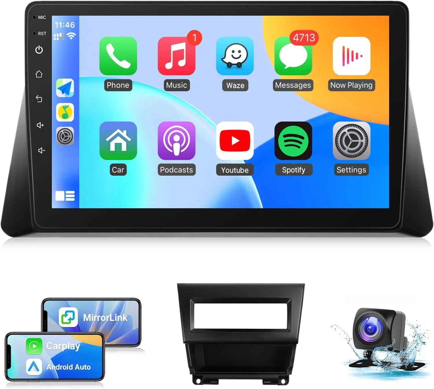 Android Car Radio 10.1' Touch Screen for Honda Accord 8th 2008-2013 Carplay Android Auto GPS Bluetooth WiFi FM Camera MIC