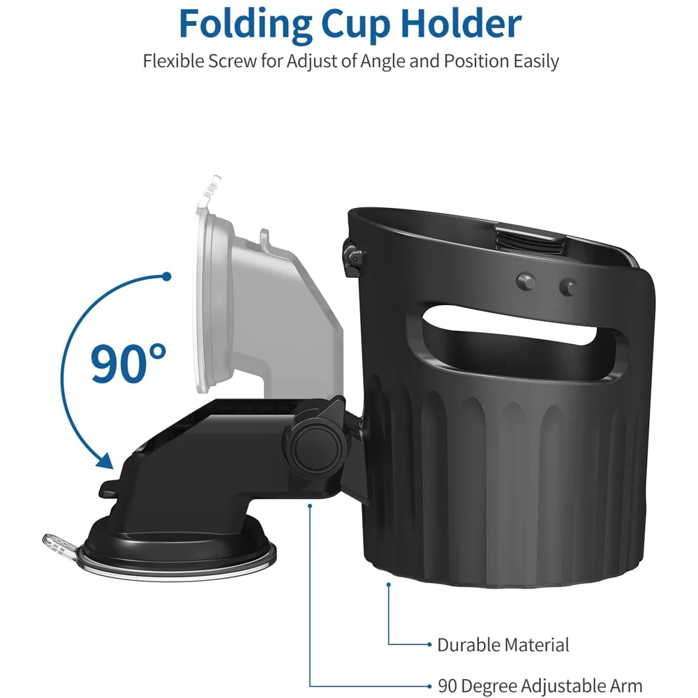 Expandable Cup Holder with Adjustable Base Fit Big Bottles Reusable 90-Degree Adjustable With Tongue Depressor Anti-Spill Boat