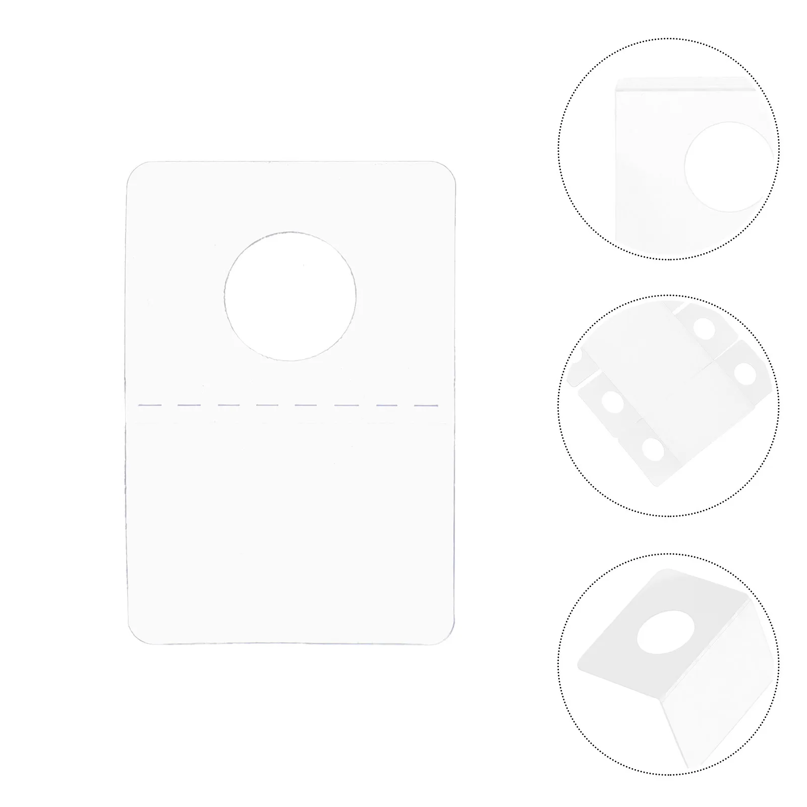 500Pcs Transparent Self Adhesive Hanging Tabs Plastic Stickers for Store Retail Display Hanging Tab Solutions Adhesive Tabs