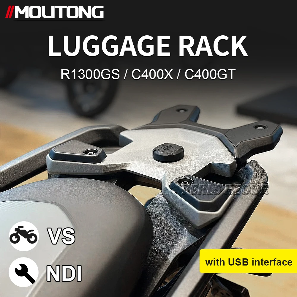 USB Extension Plate for BMW R 1300 GS & GS Adventure ADV- Stabilizes Top Case, Fits 2023-2025 Models, Easy No-Drill Install