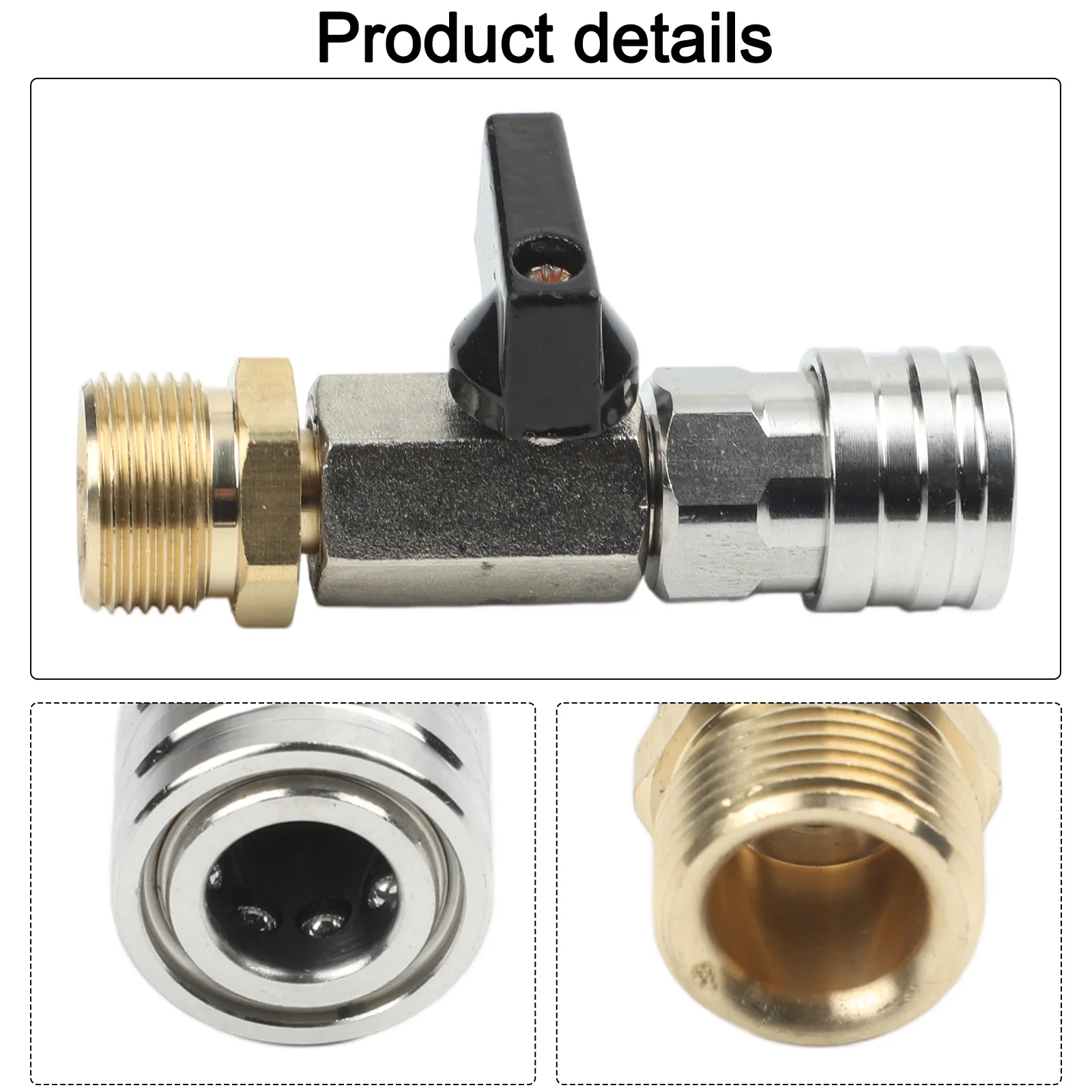 High Pressure Washer Hose Switch Featuring 1/4 inch Quick Connector and M22 14mm Fitting Designed for 4500 PSI Operation