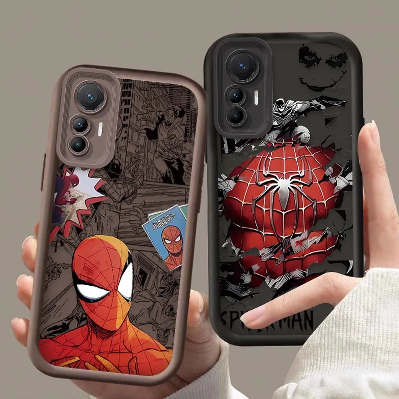 Cool Marvel Spider Man Case for Xiaomi 14T 13T 12T 11T 13 12 11 Lite 5G NE POCO X6 X5 F6 F5 F3 X4 GT X3 NFC M5S C65 M6 Pro 4G