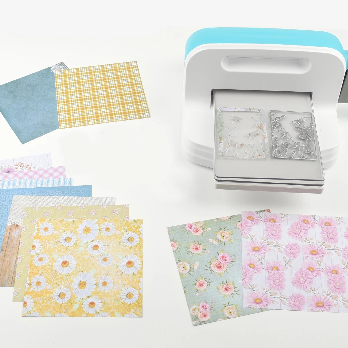 Die Cutting Embossing Machine Set With Paper Sheets DIY Handmake Tools 6inch Opening Scrapbooking Art Craft Card Making A5 Size