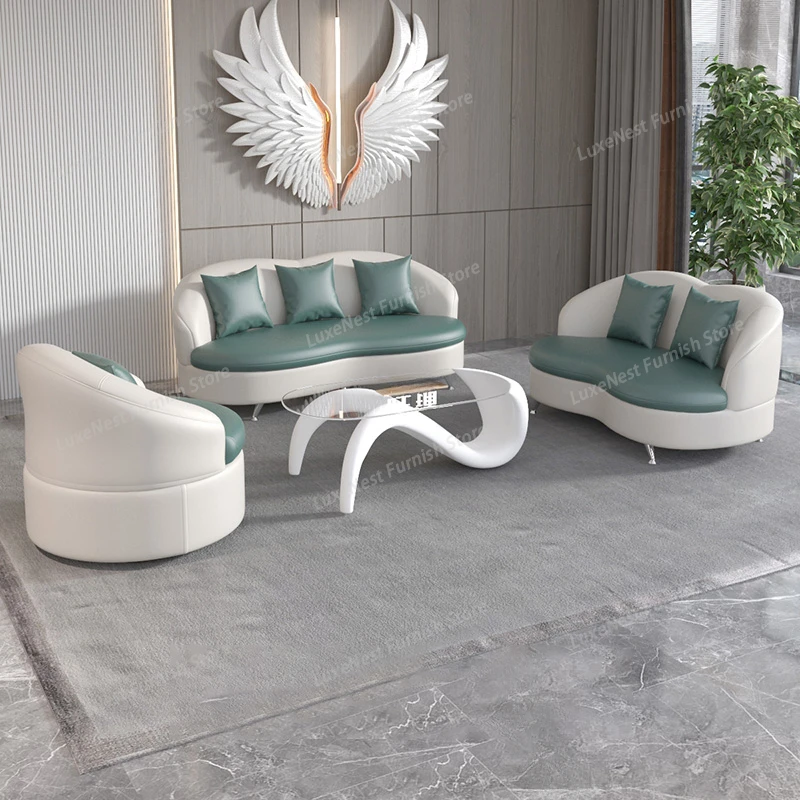 

Большой белый роскошный диван, водонепроницаемый, простой зеленый шезлонг, новый диван, натуральная дизайнерская мебель для спальни