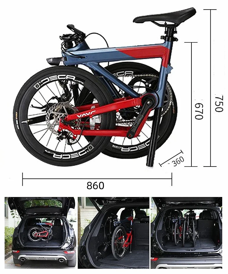 Java Neo 9s R3000 Rear Folding Bike Aluminum Alloy DECA Portable 20inch 9 Speed Leisure Road Adult Foldable Bicycle