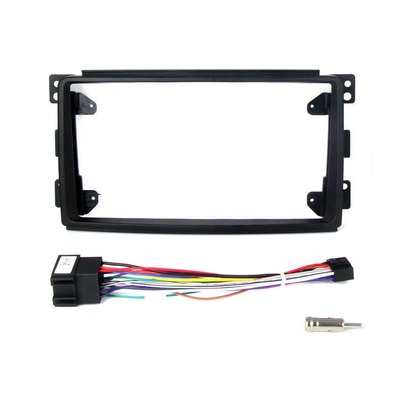 Car Radio Fascia Frame with Power Cable For Benz Smart Fortwo 2006-2009 2Din 9 inch Android Stereo Dash Audio Fitting Panel Kit