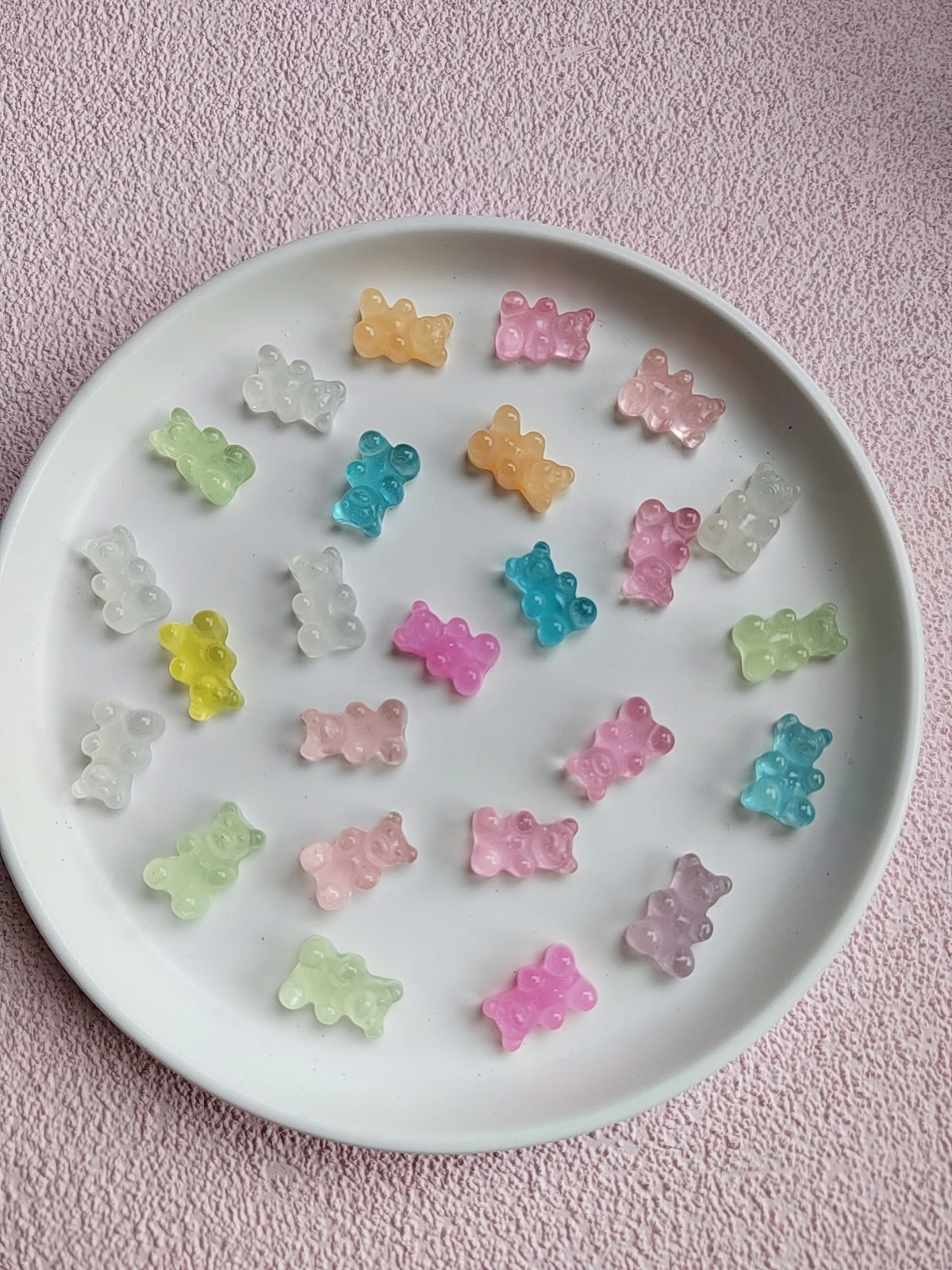 Cute Resin Flatback Gummy Bear Resin Flat back Charms Cabochons For Hairpin Phone Case Scrapbooking DIY Jewelry Craft Decor