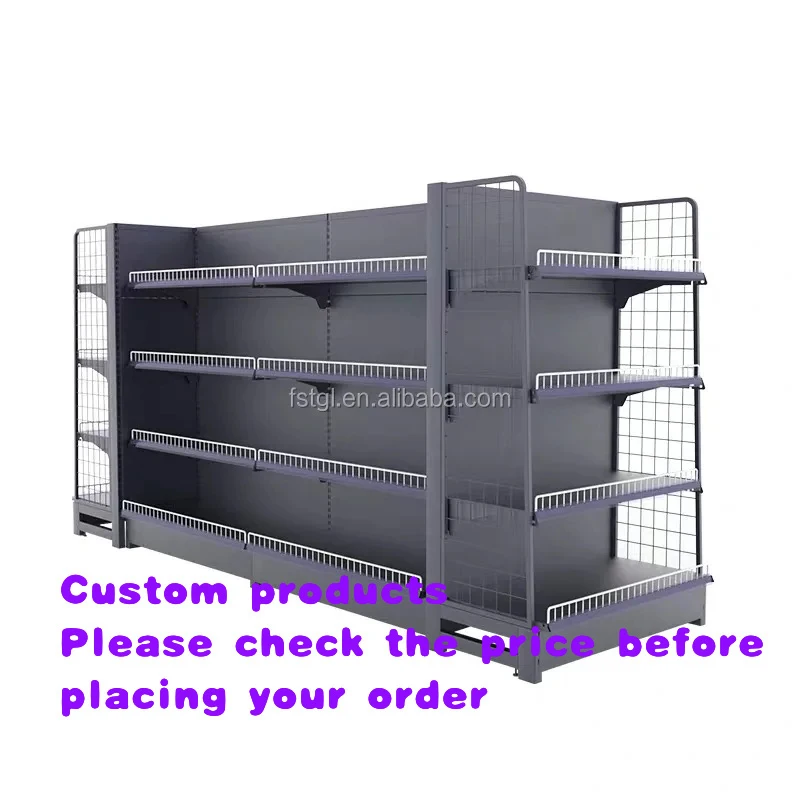 custom.Double Side Rack Good Quality Beer Display Storage Shelves Convenience Display Shelf