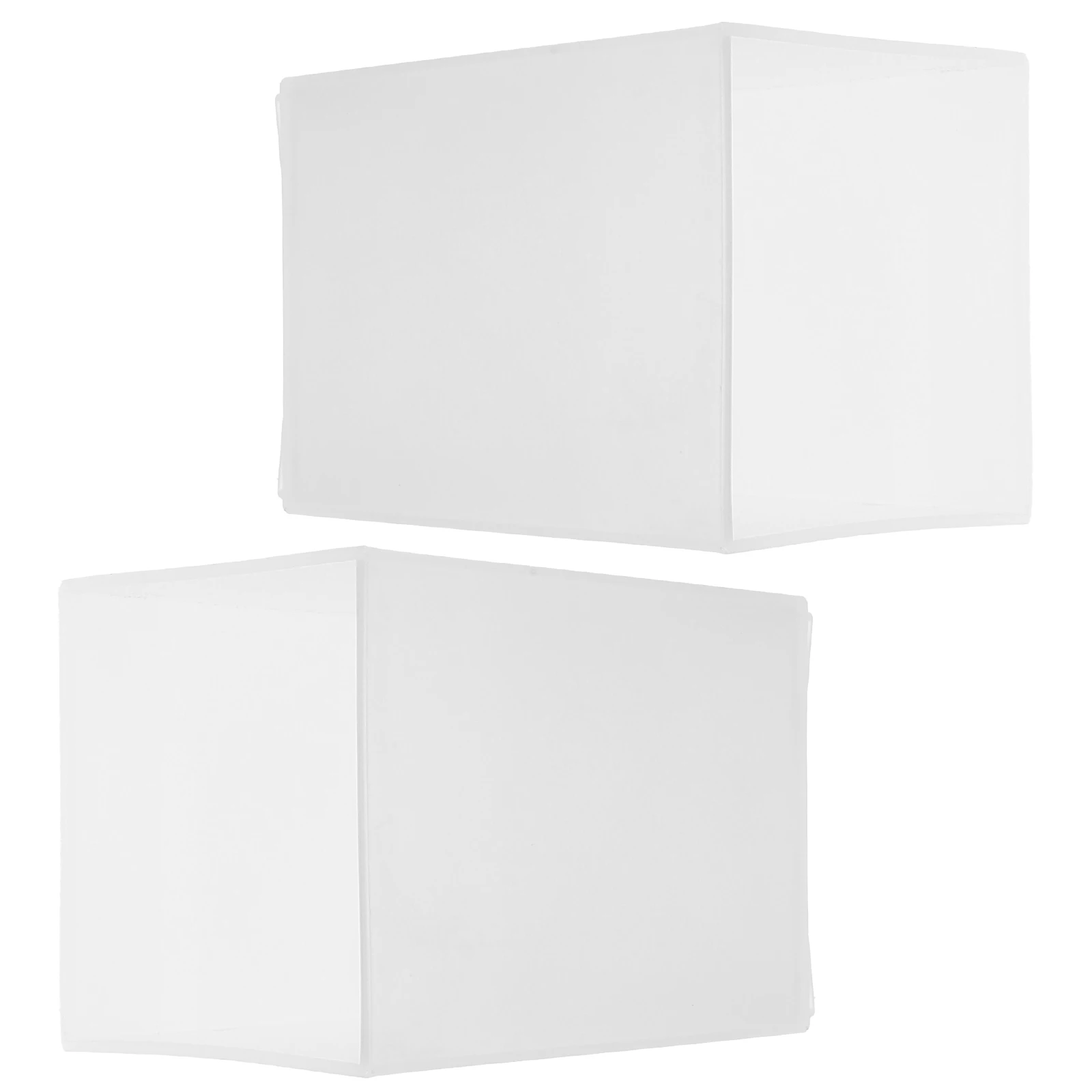 

2Pcs Plastic Pen Holder Square Style Scratch Resistant Desktop Organizer Pencil Container for Office Plastic Square Pen Holder