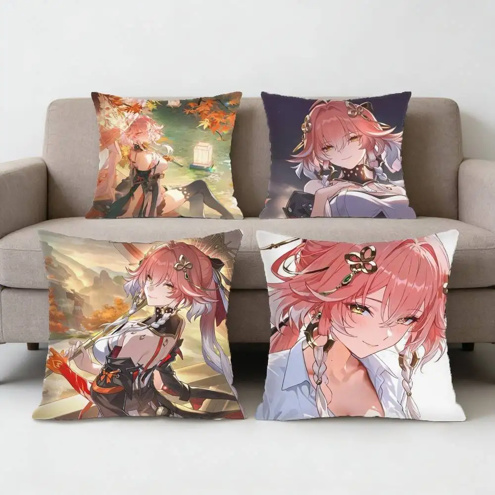 Open world Game Wuthering Waves Changli Pillow Case Anti-dustmite Pillowcase Invisible zipper silky Sofa cushion for bedroom