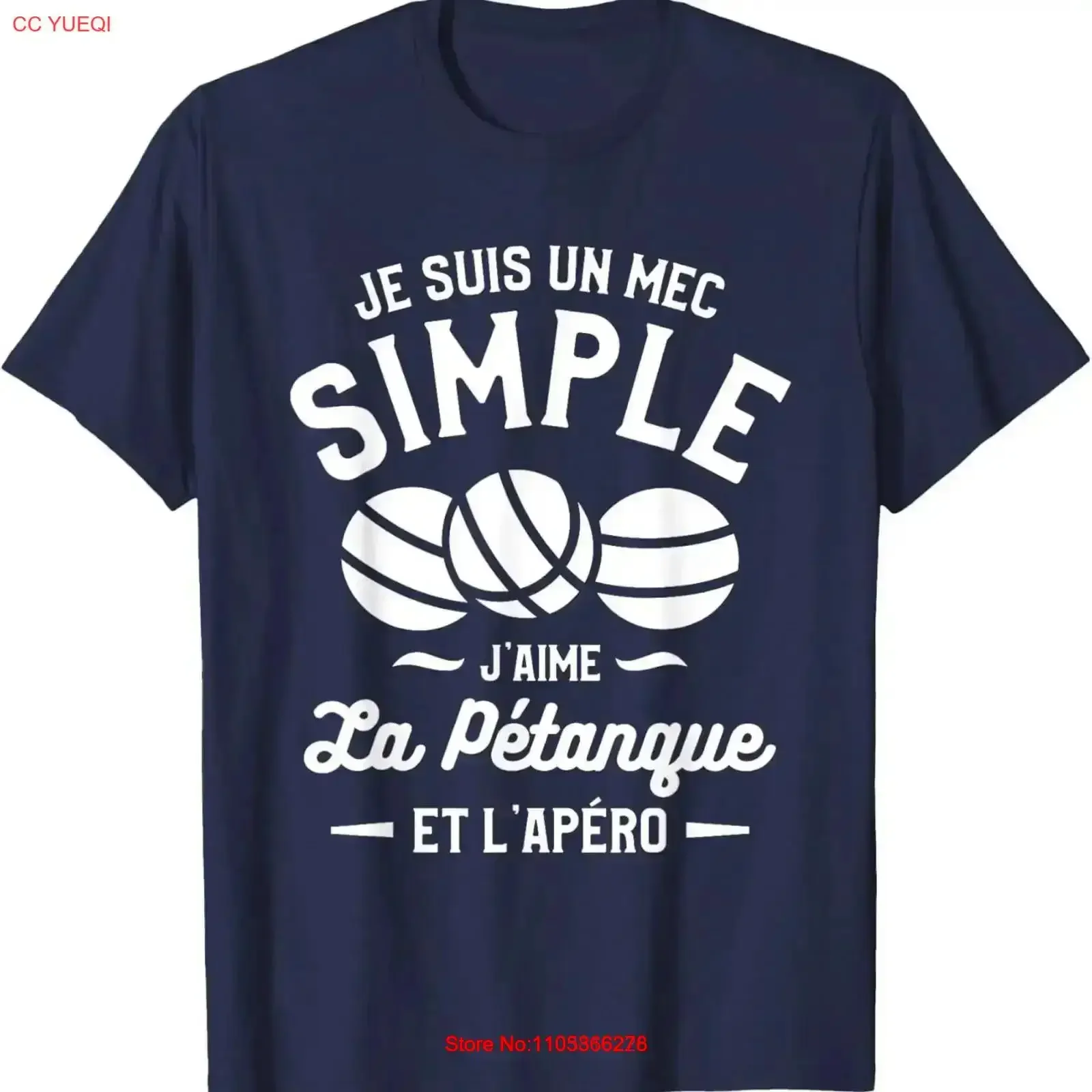 Camiseta Masculina Vintage Lavada com Estampa 'Je Suis Un Mec Simple J'aime La P tanque et L'Aperitif', Roupas de Designer, Ligeiramente Vintage Lavada