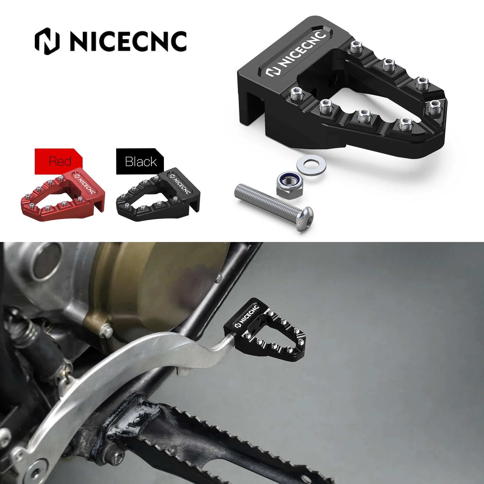 

NICECNC 6061-T6 Aluminum Quad Upgraded Rear Brake Pedal Tip Extender For ATV HONDA TRX 450ER 2006-2014 TRX450R 46510-HP1-305