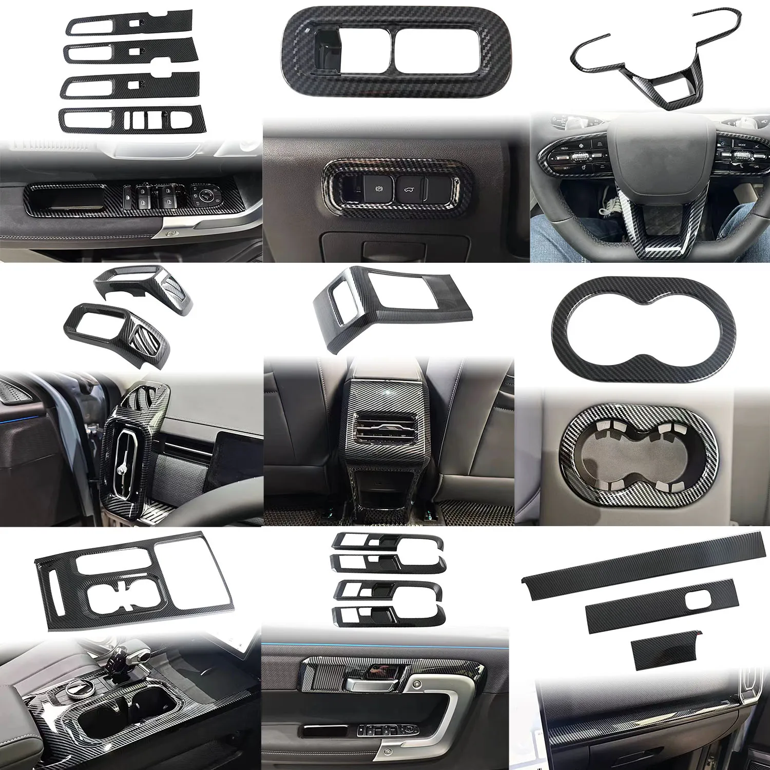For Chery Jaecoo 7 Jaecoo J7 2024 2025 LHD!!!RHD!!! Carbon Style Interior Decoration Full Kit ABS Car Accessories 18pcs