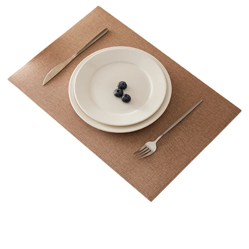 6/4pcs PVC Cloth Pattern Sewing Leather Placemats Waterproof and Oily Festival Dinning Table Decor Mats Bowl and Cup Pad Coaster