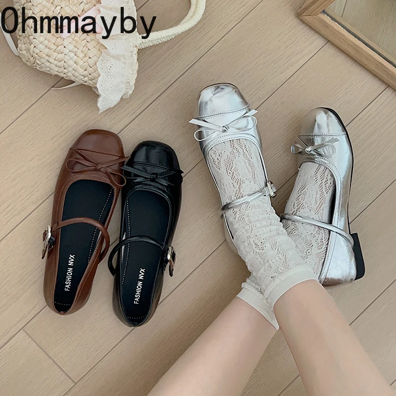 

Новые женские туфли на плоской подошве с узлом-бабочкой, неглубокие женские повседневные балетки, элегантные модельные туфли на мягкой подошве