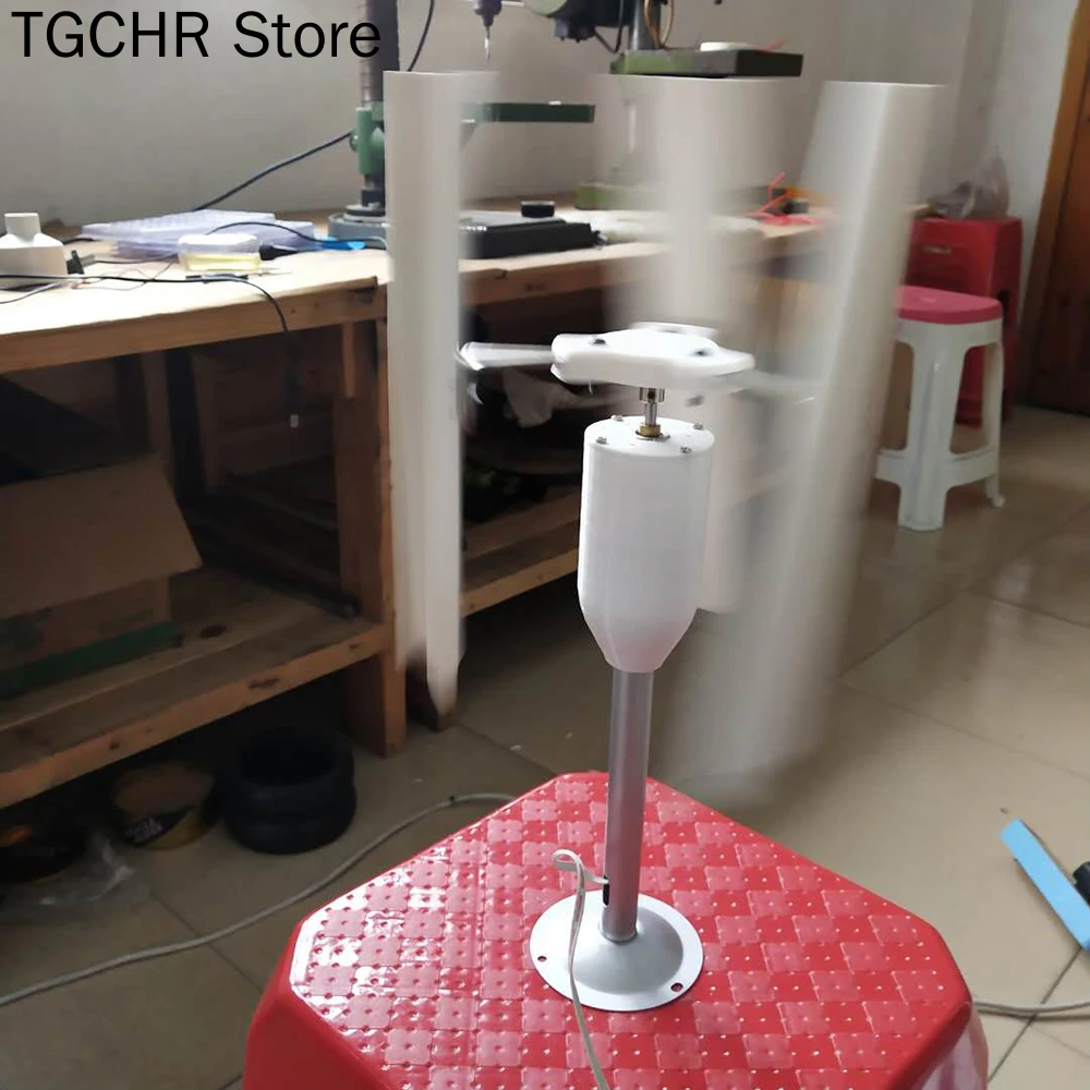 Trục Dọc Gió Mô Hình Gió Công Suất Máy Phát Điện 3 Pha Nam Châm Vĩnh Cửu Máy Phát Điện Cối Xay Gió Đồ Chơi Đèn Ngủ Làm DIY