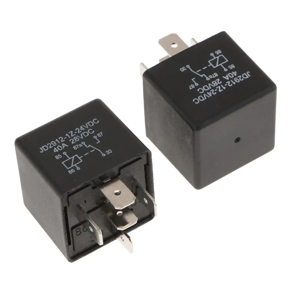 2Pieces DC 24V Automotive Relay 40A 5-Pin for Car Truck Camper Motorhome