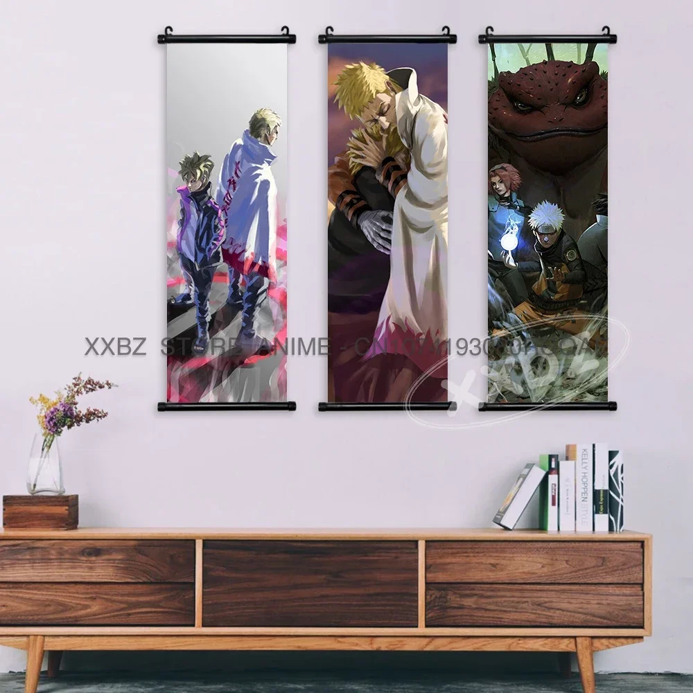 Naruto Scrolls Picture Room Decor Anime Figures Poster Boruto Wall Art Kawaki Obrazy dekoracyjne Haruno Sakura Cartoon Artwork