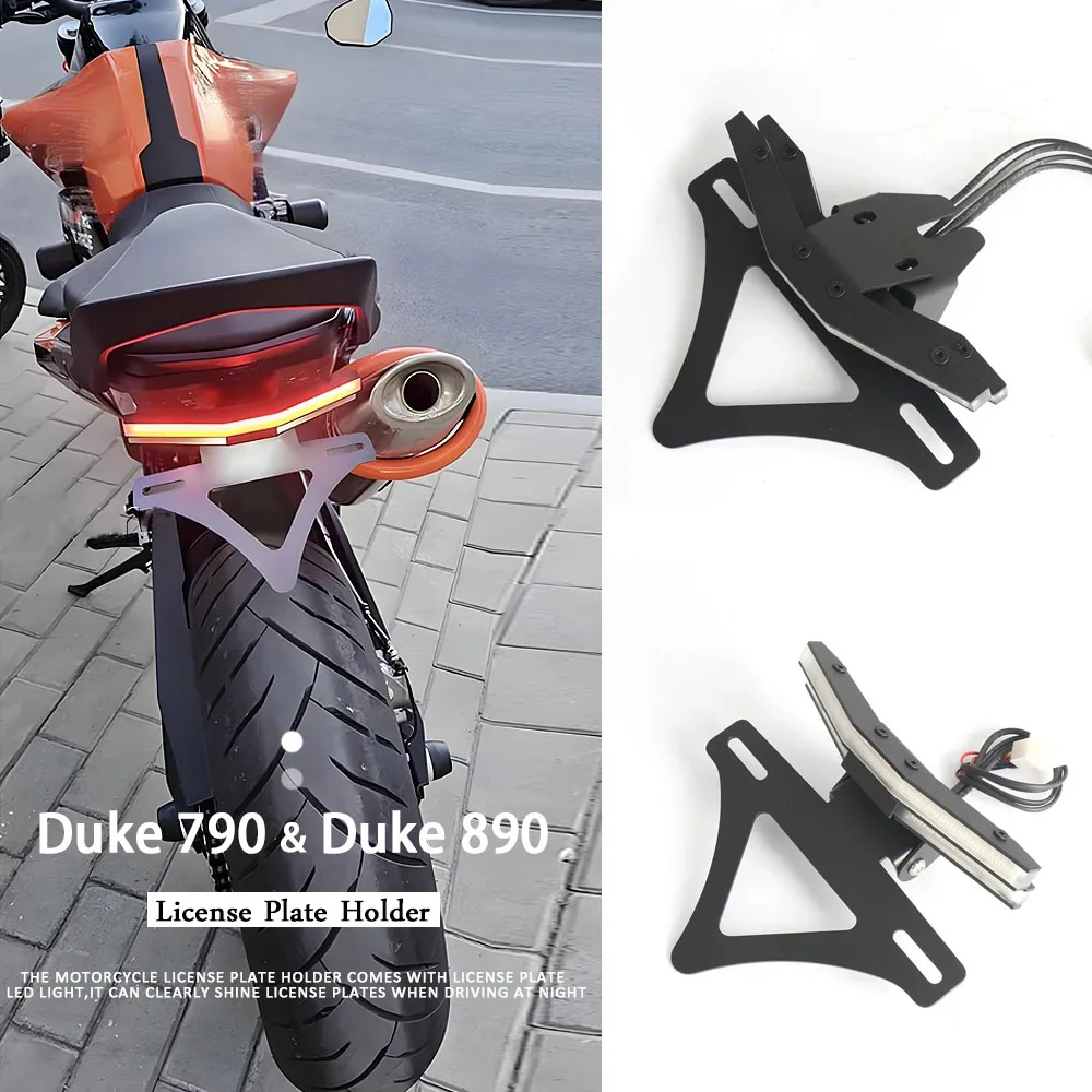 

Rear Tail Light License Plate Holder 890 DUKE 2018-2025 Motorcycle Accessories Tail Integrated Frame Bracket For 790 890 Duke