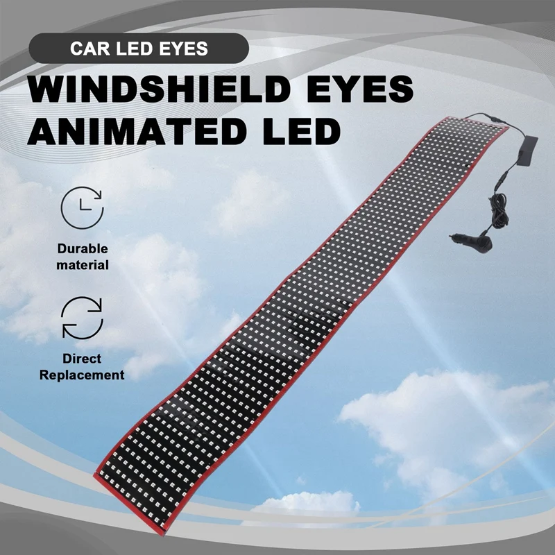 A87D-Truck عين الشيطان LED مصفوفة بكسل لوحة لينة قابلة للطي الإضاءة الكتابة على الجدران التمرير عصا حتى لوحة النص الزجاج الأمامي