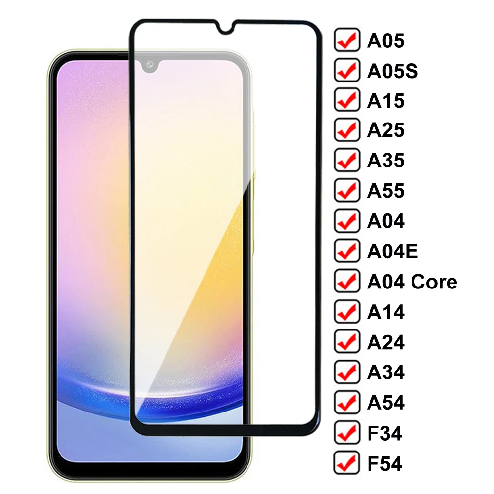 100D szkło hartowane do Samsung Galaxy A05 A15 A15 A25 A35 A55 ochraniacz ekranu A04 A14 A24 A34 A54 F04 F14 F34 F54 F54 folia ochronna