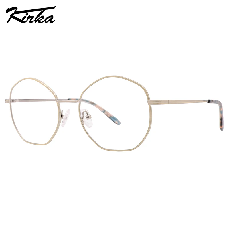 

Kirka Female Full-Rim Geometric Optical Metal Frames Prescription Lens Matt Painting Color Glasses For Ladies&Women MW3078