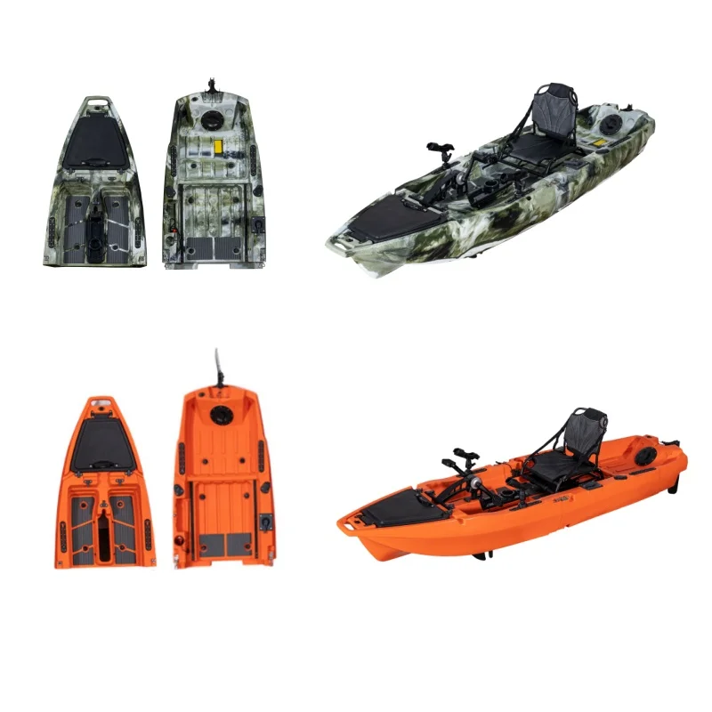 ！@2025 New Arrival 3 Meter Two-Section Detachable Pedal Kayak Single Paddler Modular HDPE Plastic Sea Touring