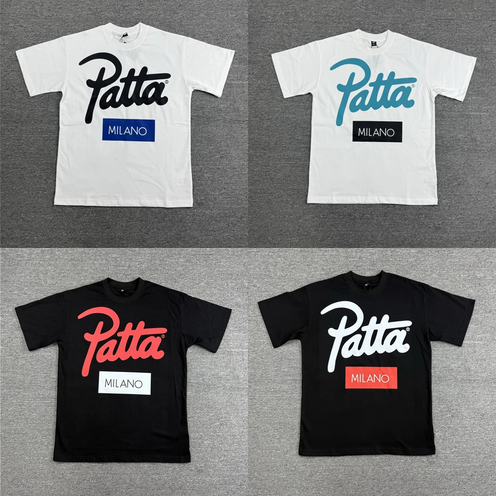 2026ss باتا ميلانو قصيرة الأكمام تي شيرت الرجال النساء فضفاض تي شيرت المحملة القمم