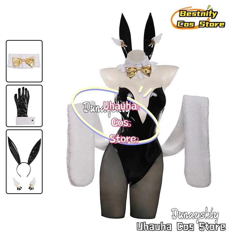 NIKKE The Goddess Of Victory Bunny Girl Cosplay Uniform Pink Black White Jumpsuits Wig Ceductors Costumes Sexy Womans Costume