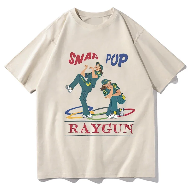 Funny Ray Gun Raygun T Shirt Breakdancing Harajuku T-Shirt Short-Sleeved Streetwear Tshirt Pure Cotton Aesthetic Round Neck Tees