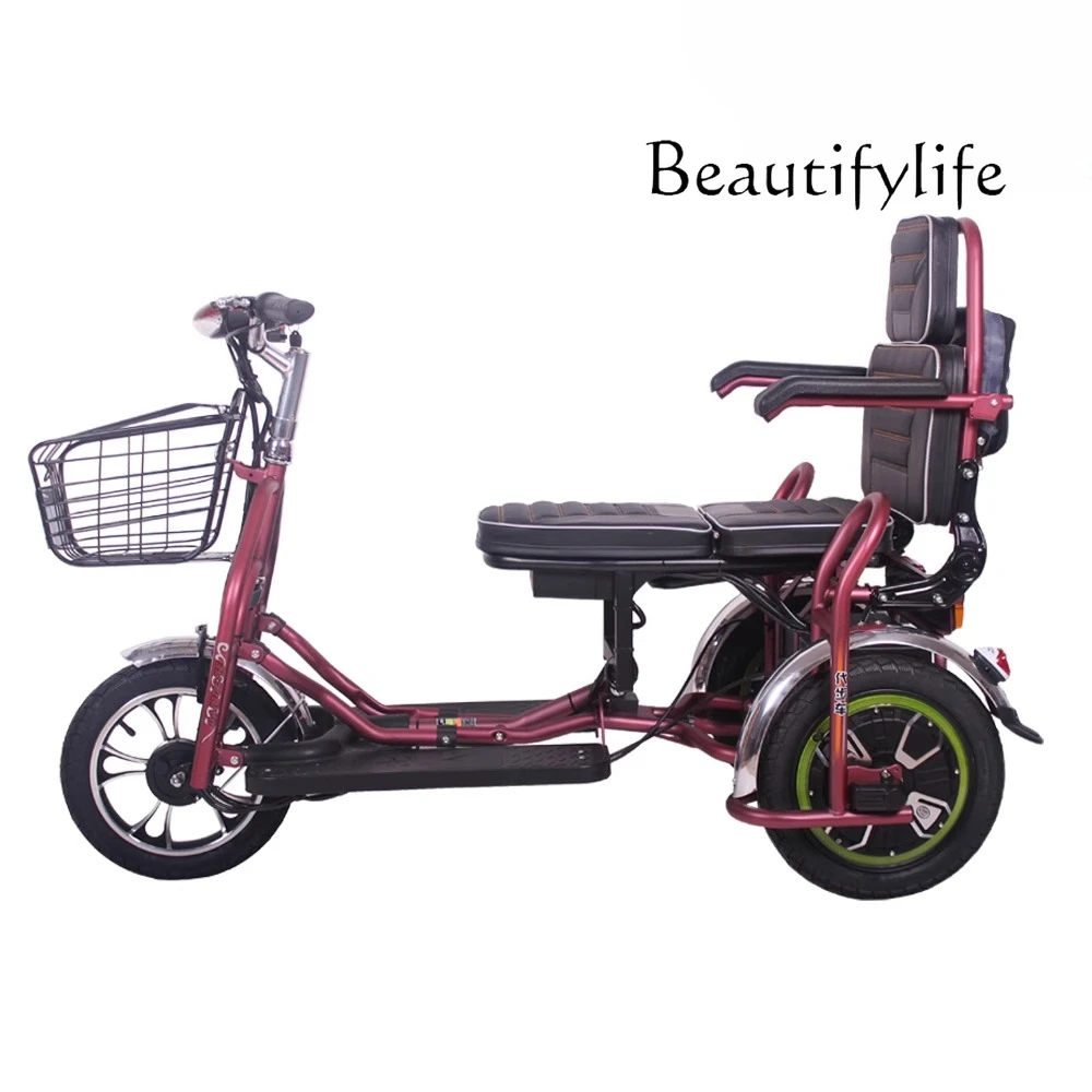 

2 people use adult transportation electric vehicles, foldable electric vehicles can enter the elevator and enter the house