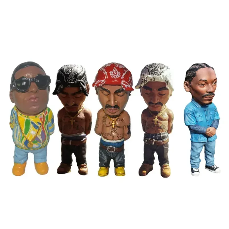 

Hip Hop Legend Commemorative Resin Ornaments Memorial Biggie Rap Music Star Resin Sculptures Resin Statue Home Garden Decoration