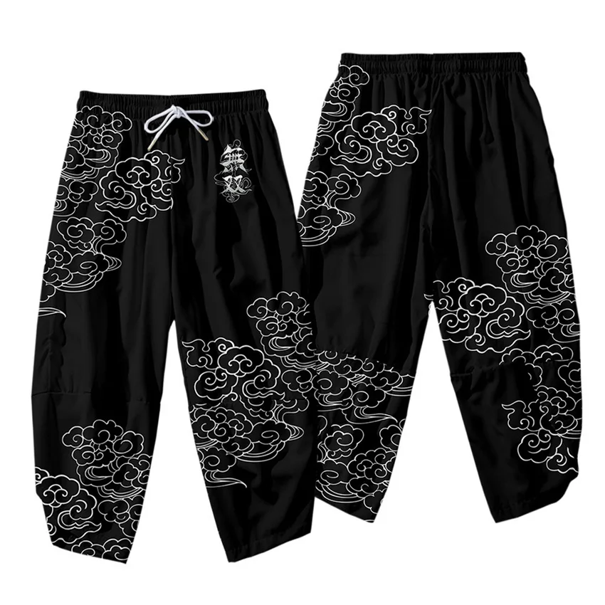 

Invincible Demon Printed Patchwork Casual Pants Y2K High Street Kimono Sweatpants Men Women Clothing штаны Pantalones 바