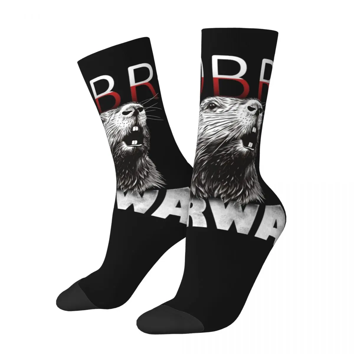 

Winter Warm Retro Unisex Polish Beaver Meme Socks Bobr Kurwa Breathable Soccer Socks