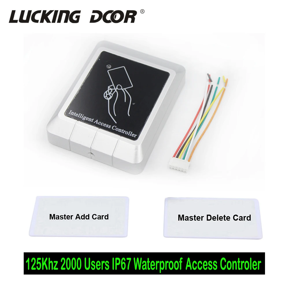 

125khz RFID Waterproof No Keypad access control EM/ID key-chain card Door Access Control System Door Lock Controller 2000 user