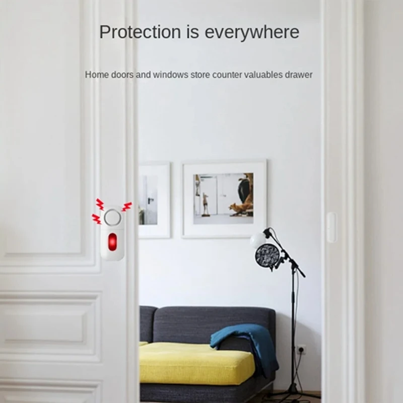 Door And Window Alarm Kit Multi-Functional Anti-Theft Alarm Set Wireless Remote Control Door Sensor Alarm 130DB Door Sensor