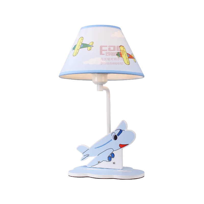 

E27 lighting decoration home iron blue air plane cloth Reading Desk Lamp For Study