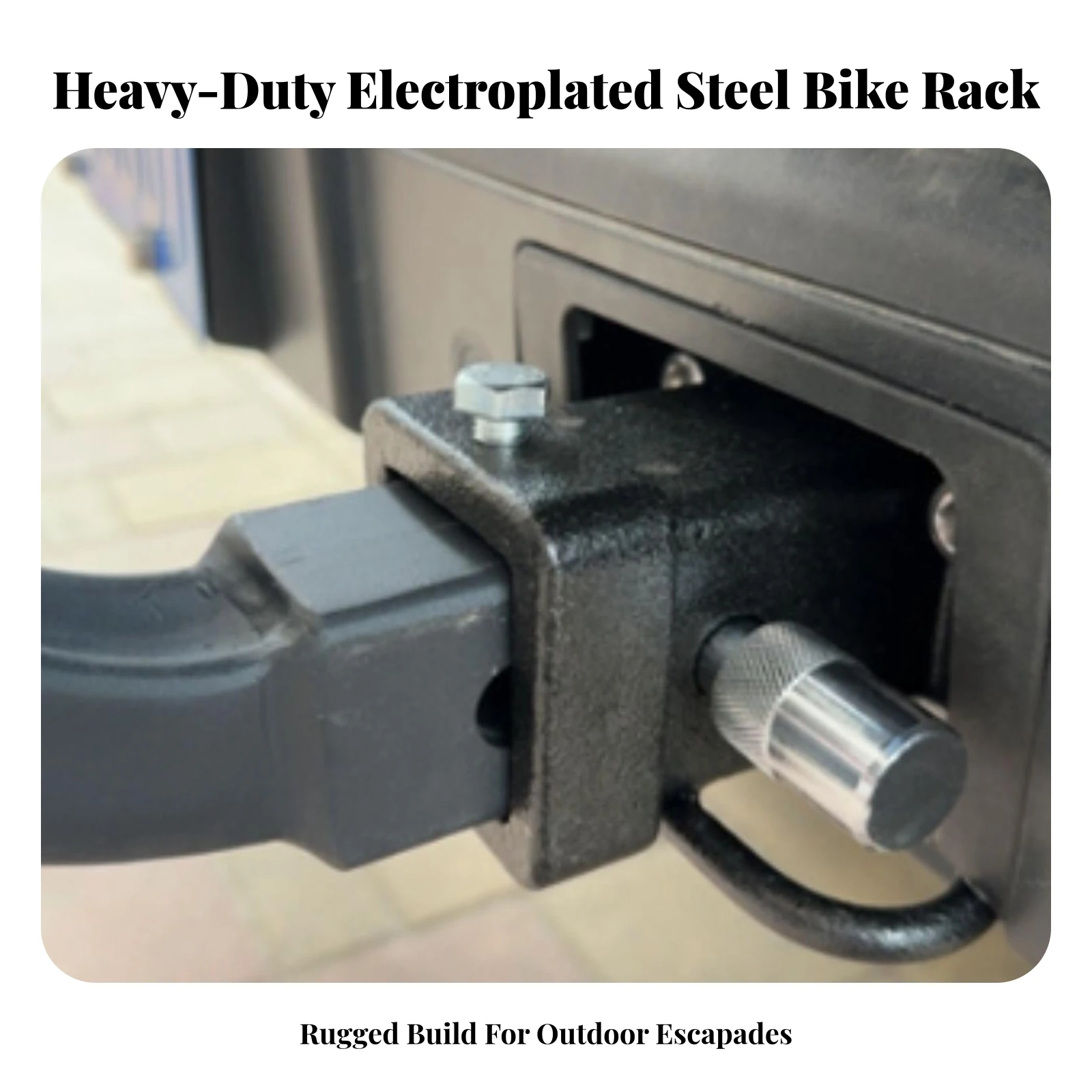 Hitch-Mounted Bike Carrier Compact Storage Tilting Bike Carrier with License Plate Opening Vehicle-Mounted Cycle Rack