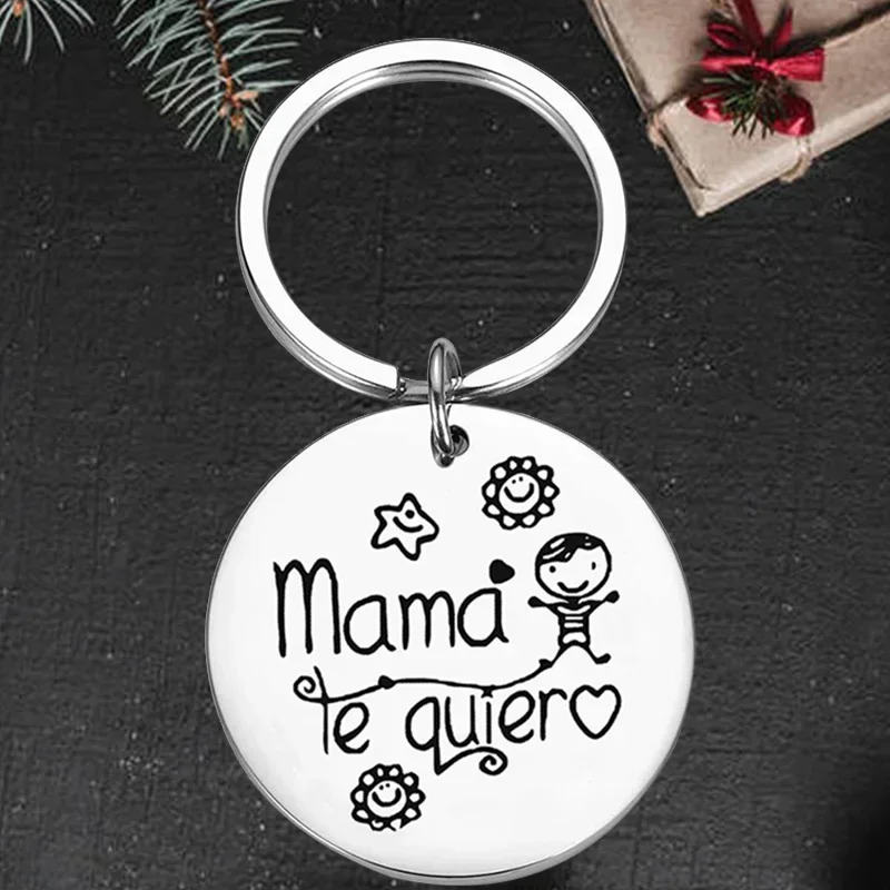 

New Spanish Mom Keychain pendant i love you key chain Mothers Day Christmas Birthday Gifts