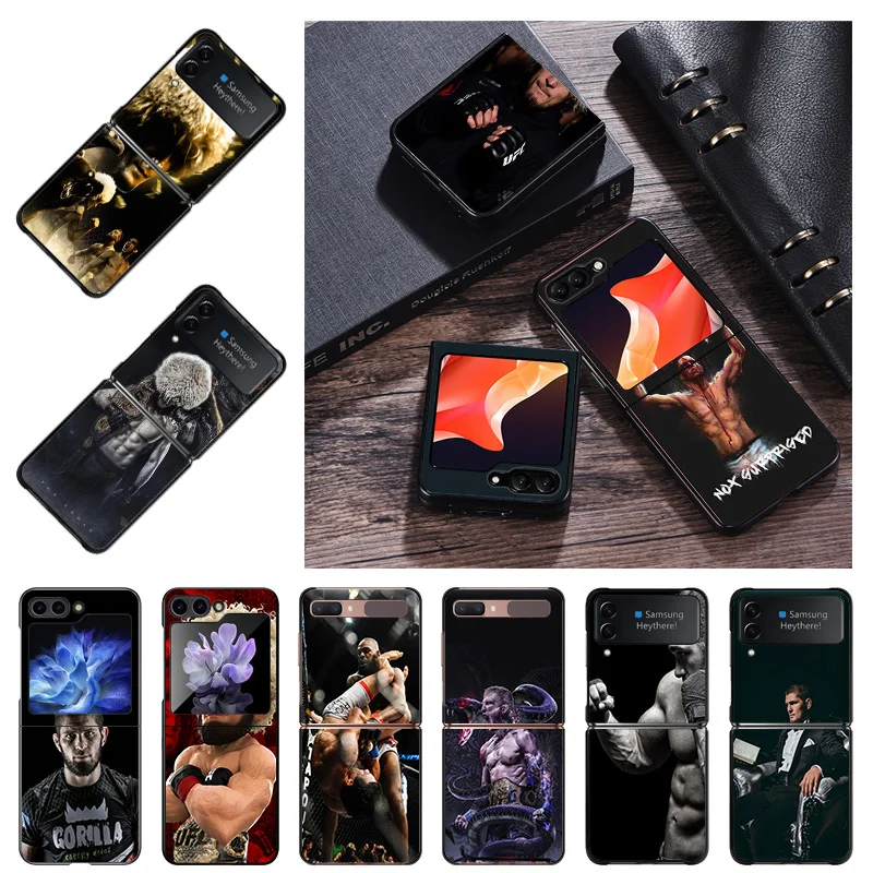 Hard Phone Cases Luxury KHabib Nurmagomedov Cover for Samsung ZFlip6 5G Galaxy Z Flip5 Flip4 Flip3 Flip 6 5 4 Shell Fundas Coque