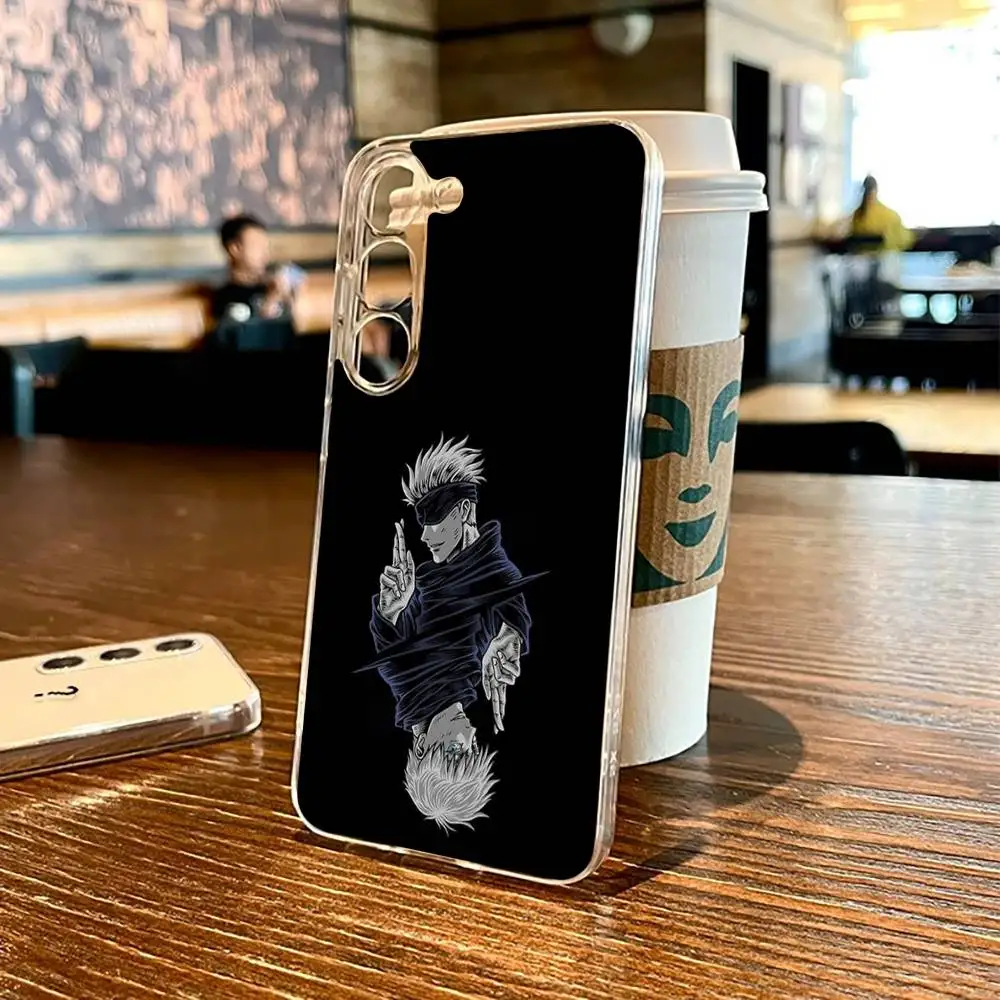 

J-Jujutsu K-Kaisen G-Gojo S-Satoru Phone Case For SamsungS25,24,21,22,23,30,Ultra,20,Plus,Fe,Lite,Note,10,9 Transparent Cover