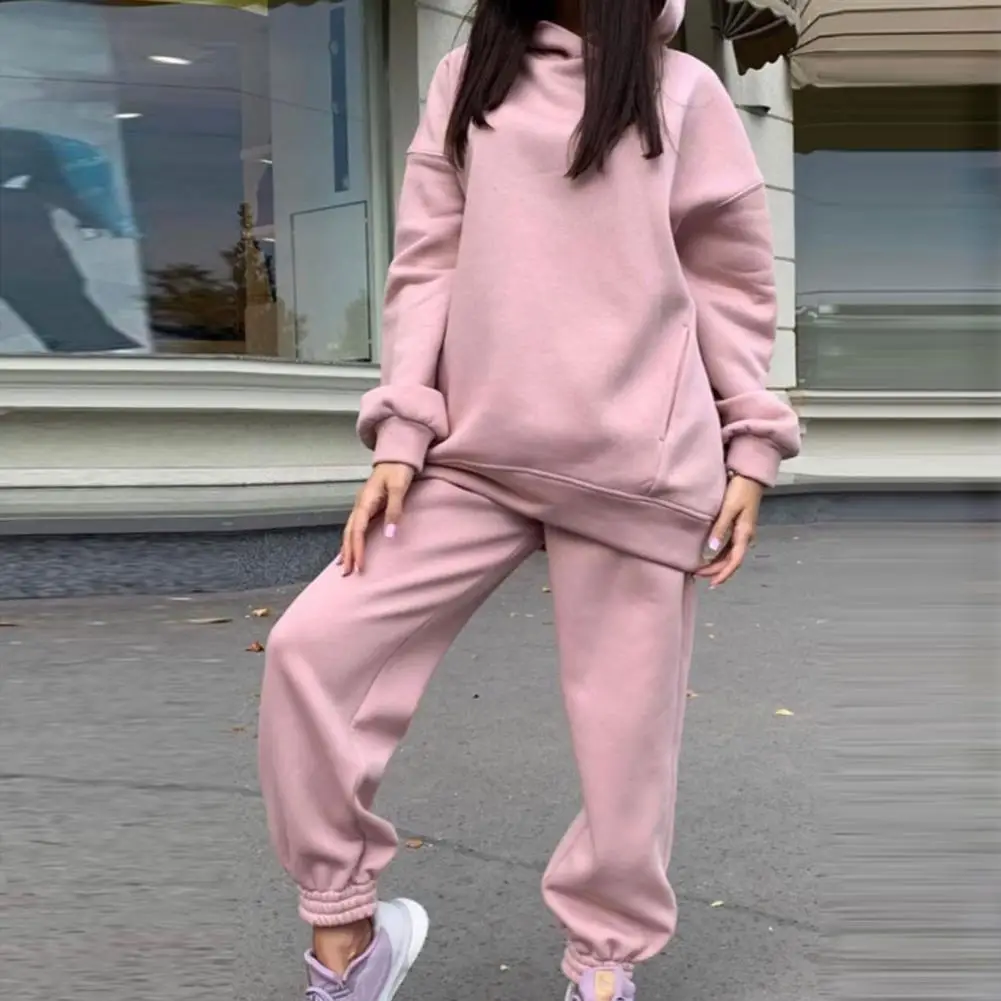 Hoodie pants set Tracksuit Women Outfit Sewing Suits Outfit Two Piece Jogging Set Velour Sweatshirt Hoodie Pants Suit Womens